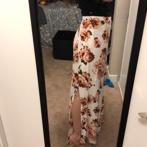 White and pink skirt